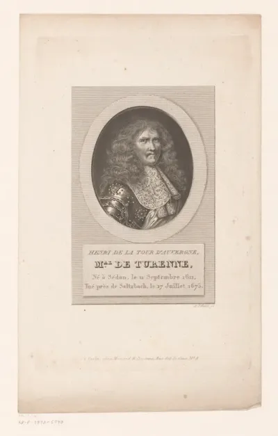 Portret van Hendrik de la Tour d'Auvergne, burggraaf van Turenne