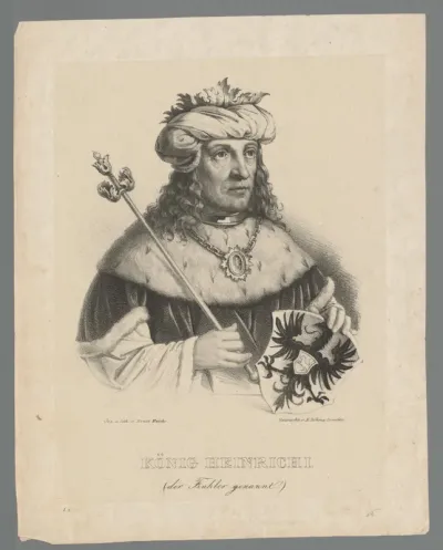 Portret van Hendrik I de Vogelaar