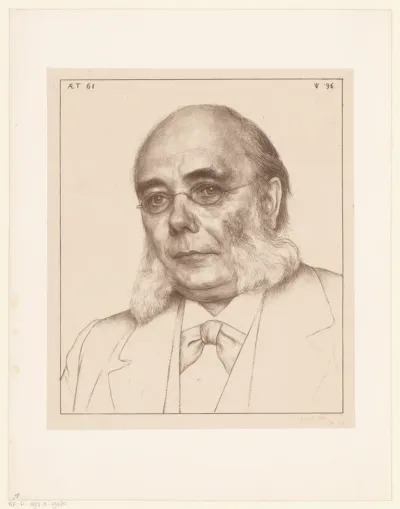Portret van Hendrik Pierson op 61-jarige leeftijd