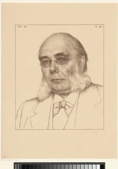 Portret van Hendrik Pierson op 62-jarige leeftijd