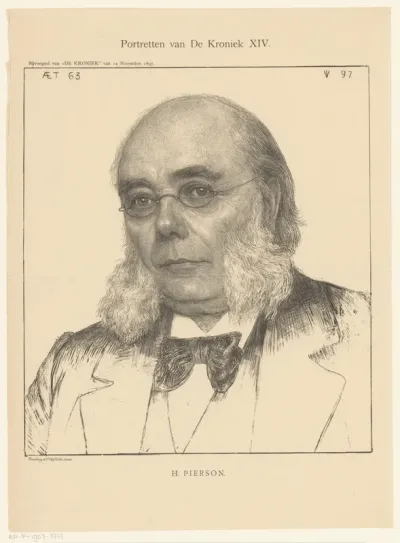 Portret van Hendrik Pierson op 63-jarige leeftijd
