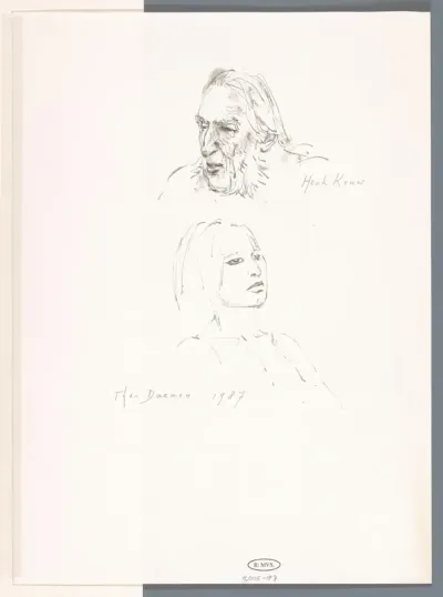 Portret van Henk Kouw en een meisjeskop