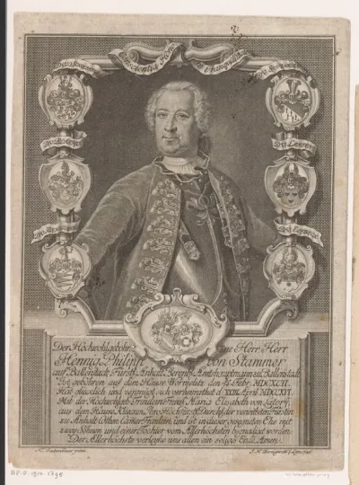 Portret van Hennig Philipp von Stammer
