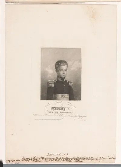 Portret van Henri d' Artois, duc de Bordeaux