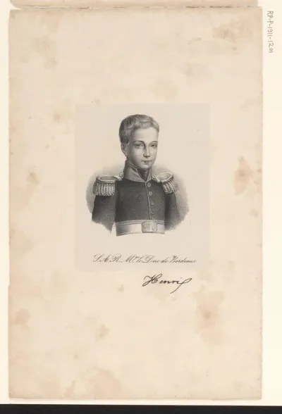 Portret van Henri d'Artois