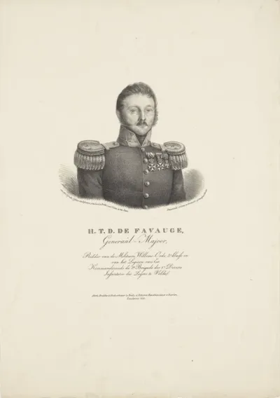 Portret van Henri David Theodore de Favauge
