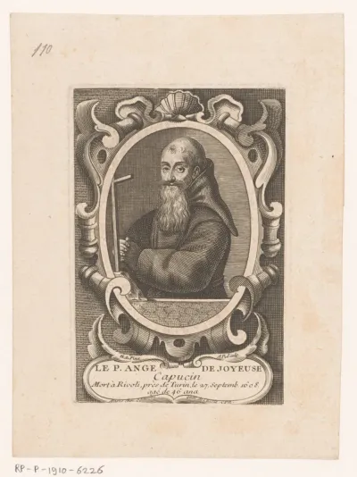 Portret van Henri, hertog van Joyeuse in ornamentele lijst