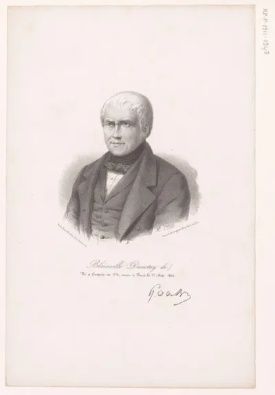Portret van Henri-Marie Ducrotay de Blainville
