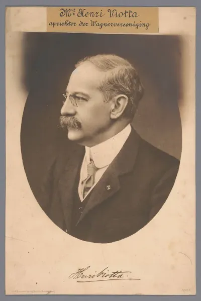 Portret van Henri Viotta, componist en oprichter van de Wagnervereniging