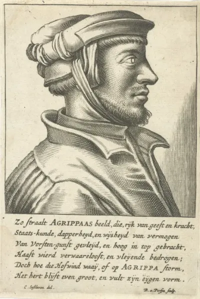 Portret van Henricus Cornelius Agrippa von Nettesheim