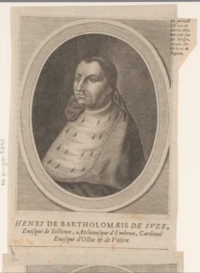 Portret van Henricus de Segusio