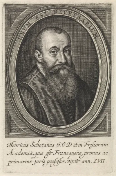 Portret van Henricus Schotanus