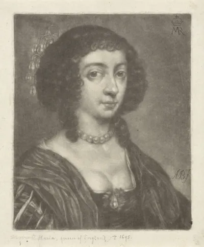 Portret van Henrietta Maria van Bourbon, koningin van Engeland
