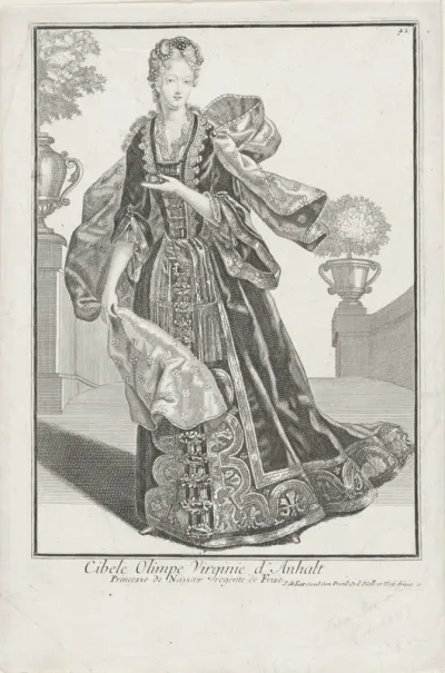 Portret van Henriëtte Amalia van Anhalt-Dessau