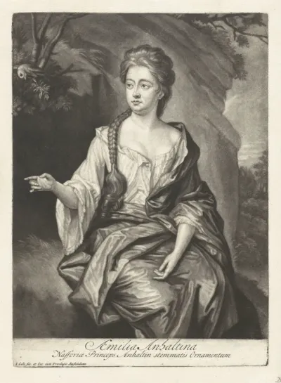 Portret van Henriette Amalia van Anhalt-Dessau