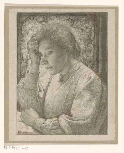 Portret van Henriëtte Roland Holst-van der Schalk