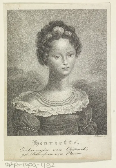 Portret van Henriëtte van Nassau-Weilburg