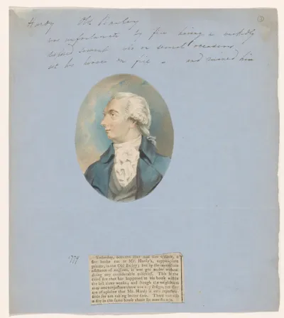 Portret van Henry Hardy, drukker te Londen
