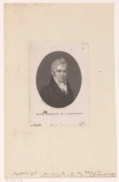 Portret van Henry Petty-Fitzmaurice, 3rd Marquess of Lansdowne