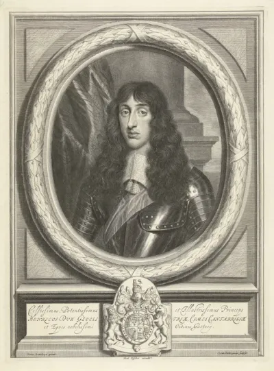 Portret van Henry Stuart in ovale omlijsting