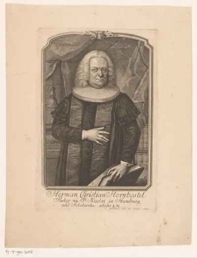 Portret van Hermann Christian Hornbostel op 60-jarige leeftijd