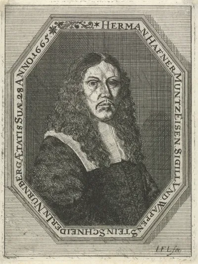 Portret van Hermann Haffner op 28-jarige leeftijd