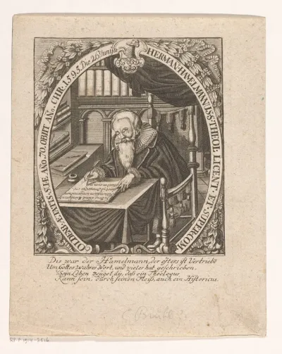 Portret van Hermann Hamelmann