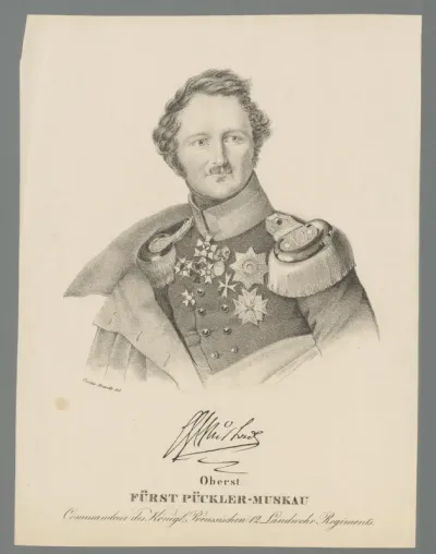Portret van Hermann von Pückler-Muskau