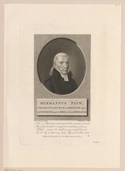Portret van Hermannus Pauw