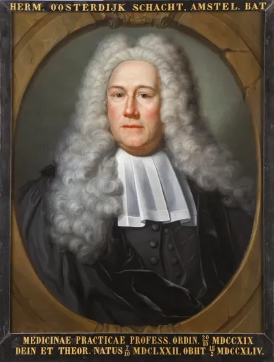 Portret van Hermanus Oosterdijk Schacht, hoogleraar Geneeskunde te Leiden