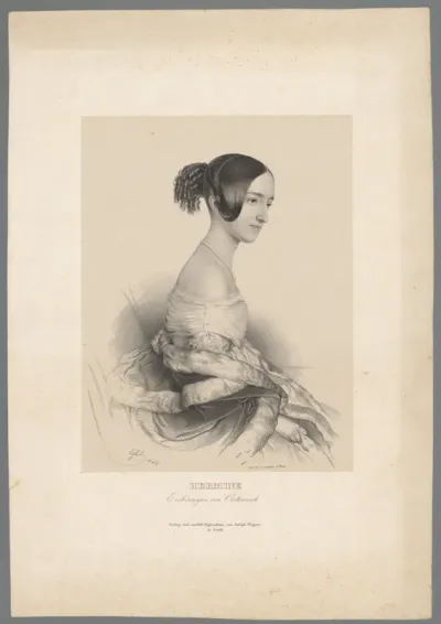 Portret van Hermine Amalie Marie van Oostenrijk