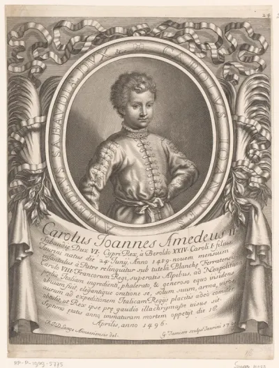 Portret van hertog Carolus Joannes Amadeus II