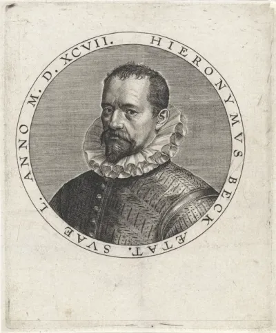 Portret van Hieronymus Beck, op 50-jarige leeftijd