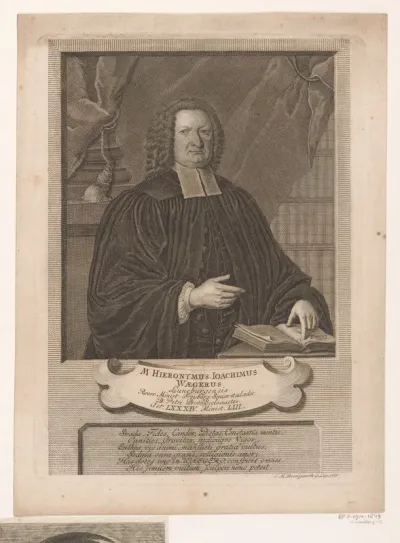 Portret van Hieronymus Joachim Waeger