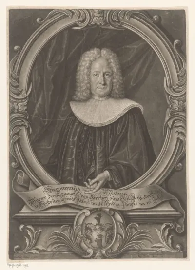 Portret van Hieronymus Meiting op 49-jarige leeftijd