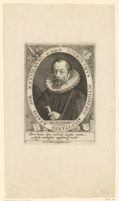 Portret van Hieronymus Schorer op 38-jarige leeftijd