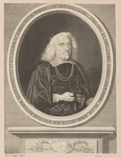 Portret van Hieronymus Sulzer op 68-jarige leeftijd