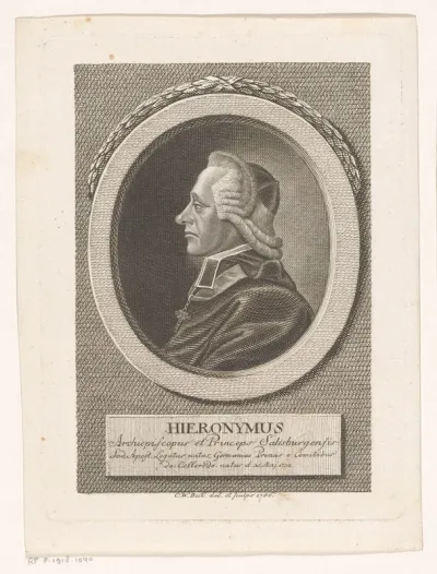 Portret van Hieronymus von Colloredo-Waldsee, aartsbisschop van Salzburg
