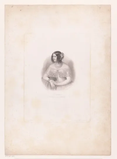 Portret van Hildegard van Beieren, aartshertogin van Oostenrijk