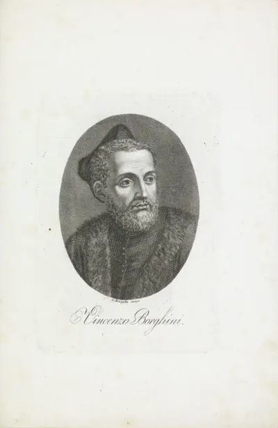 Portret van historicus en filoloog Vincenzo Borghini