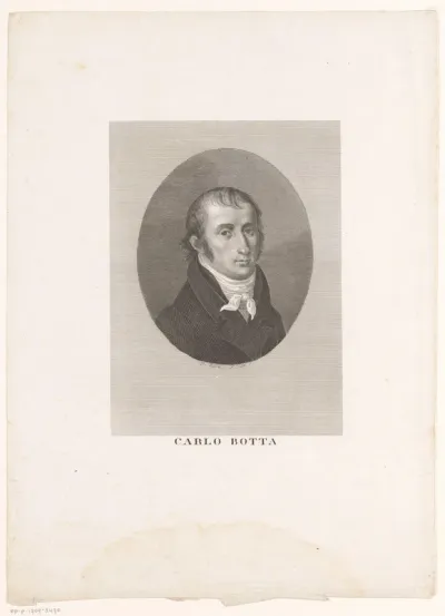 Portret van historicus en politicus Carlo Botta