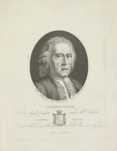 Portret van historicus Scipione Maffei