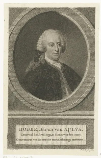 Portret van Hobbe baron van Avyla stadscommandant van Maastricht