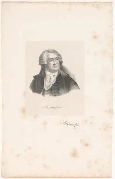 Portret van Honoré-Gabriel de Riqueti, graaf van Mirabeau