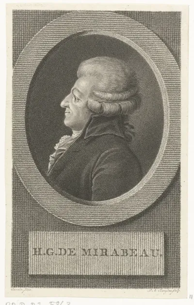 Portret van Honoré-Gabriel de Riqueti graaf van Mirabeau