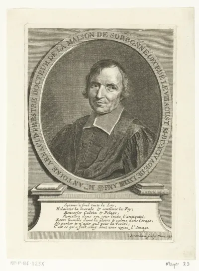 Portret van hoogleraar theologie Antoine Arnauld