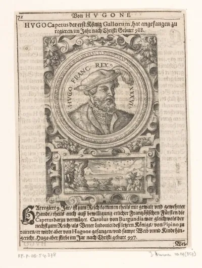 Portret van Hugo Capet, koning van Frankrijk