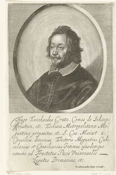Portret van Hugo Everhard Cratz graaf van Scharfenstein