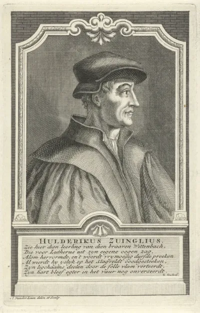 Portret van Hulderikus Zuinglius