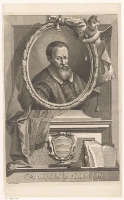 Portret van humanist Carolus Sigonius